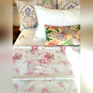 Vintage & Y2K Dbl/full Size 6pc Bedding Curation 100% Cotton & Poly/Cott